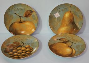 Set of Four Pier 1 Stoneware Plates