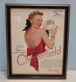 Chesterfield Cigarette Ad