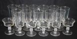 17 Piece Clear Glass Stemware