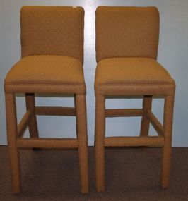 Two Upholstered Bar Stools