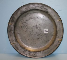 Antique Pewter Charger