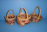 Three Small Choctaw Baskets
