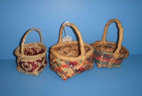 Three Small Choctaw Baskets
