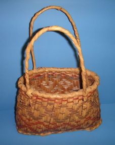 Two Handle (Purse Style) Choctaw Basket