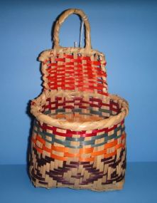 Hanging Choctaw Basket in Multi Colors