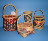 Group of Four Small Choctaw Baskets