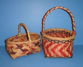 Two Small Choctaw Baskets