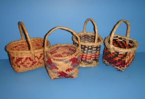 Group of Four Small Choctaw Baskets