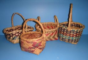 Group of Four Small Choctaw Baskets