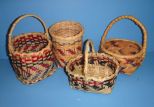 Group of Four Small Choctaw Baskets