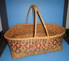 Large Double Handle Choctaw Gathering Basket