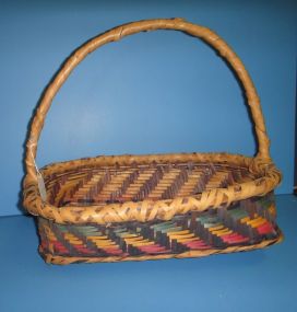 Medium Size Choctaw Basket with Handle