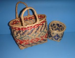 Two Small Choctaw Baskets