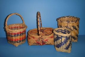Grouping of Four Small Choctaw Baskets
