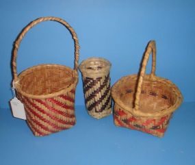 Group of Three Choctaw Baskets