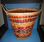Large Hamper Style Choctaw Basket Double Handle