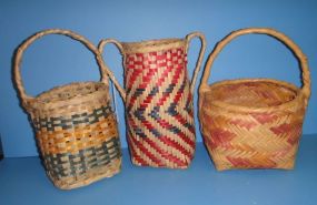 Group of Three Various Choctaw Baskets