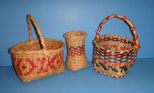 Group of Three Choctaw Baskets