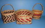 Group of Three Choctaw Baskets