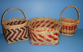 Group of Three Choctaw Baskets
