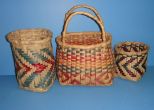 Group of Three Small Choctaw Baskets