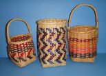 Group of Three Choctaw Baskets