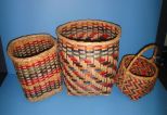 Group of Three Choctaw Baskets