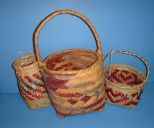 Three Choctaw Baskets