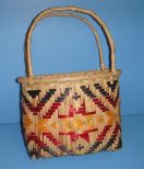 Two Handle Choctaw Basket in Purse Form