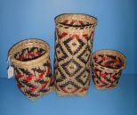 Group of Three Choctaw Baskets