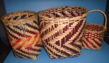 Group of Three Choctaw Baskets