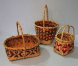 Group of Three Choctaw Baskets