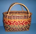 Purse Style Double Handle Choctaw Basket