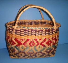 Purse Style Double Handle Choctaw Basket