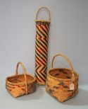 Group of Three Choctaw Baskets