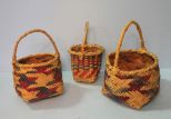 Group of Three Choctaw Baskets