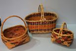 Group of Three Choctaw Baskets