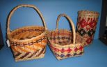 Group of Three Choctaw Baskets