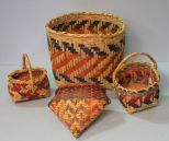 Group of Four Choctaw Baskets