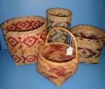 Group of Four Choctaw Baskets