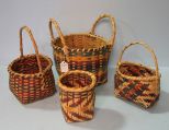 Group of Four Choctaw Baskets