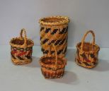 Group of Four Choctaw Baskets