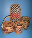 Group of Four Choctaw Baskets