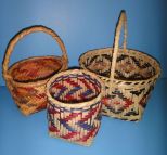 Group of Three Choctaw Baskets