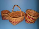 Group of Three Choctaw Baskets