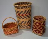 Group of Three Choctaw Baskets
