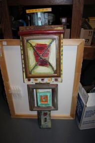 Hanging Wall Art of Painted frames, signed Buchanan