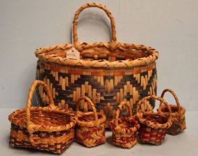 Group of Six Choctaw Baskets