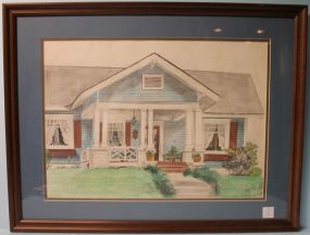 Color Pencil Drawing of House