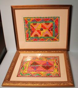 Two Geometric Watercolors by Amelia Crumbley